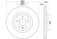 Disco de freno PRO Alto Carbono 8DD 355 133-421 Hella