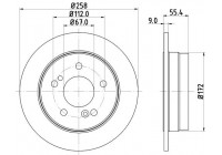 Disco de freno recubierto 52106PRO 8DD 355 102-991 Hella