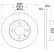 Disco de freno recubierto 53908PRO 8DD 355 100-131 Hella