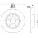 Disco de freno recubierto 53929PRO 8DD 355 104-171 Hella