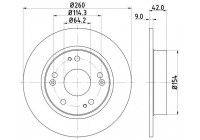 Disco de freno recubierto 54643PRO 8DD 355 118-991 Hella