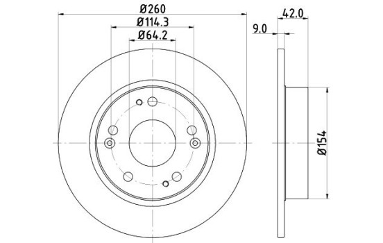 Disco de freno recubierto 54643PRO 8DD 355 118-991 Hella