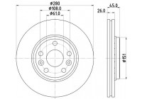Disco de freno recubierto 55579PRO 8DD 355 119-691 Hella