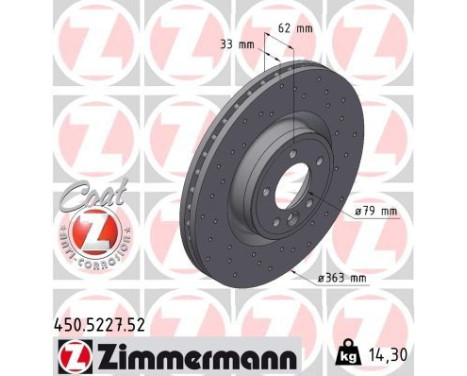 Disco de freno SPORT BRAKE DISC Z 450.5227.52 Zimmermann