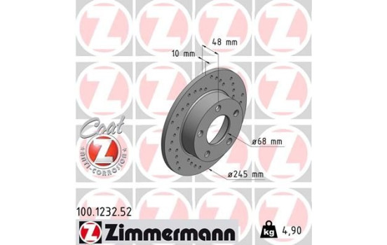 Disco de freno Sport Z 100.1232.52 Zimmermann, Imagen 2