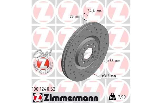Disco de freno Sport Z 100.1240.52 Zimmermann, Imagen 2