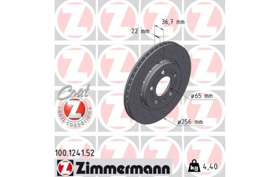 Disco de freno Sport Z 100.1241.52 Zimmermann, Imagen 2
