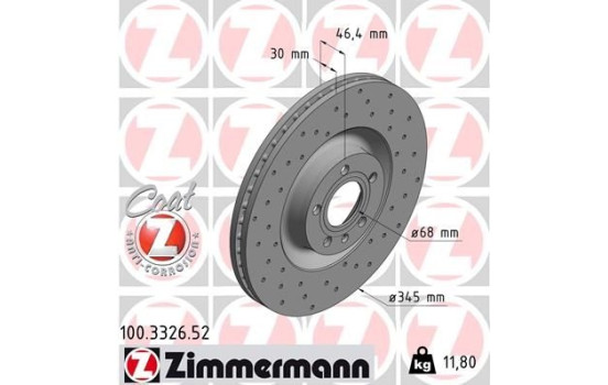 Disco de freno Sport Z 100.3326.52 Zimmermann, Imagen 2