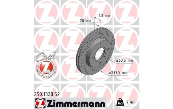 Disco de freno Sport Z 250.1328.52 Zimmermann, Imagen 2