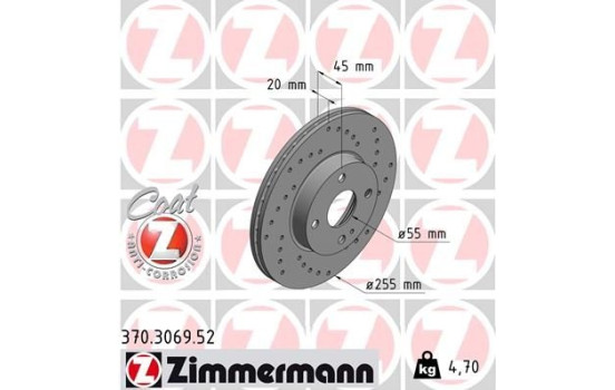 Disco de freno Sport Z 370.3069.52 Zimmermann, Imagen 2
