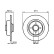 Disco de freno trasero BD1038 Bosch, Miniatura 5