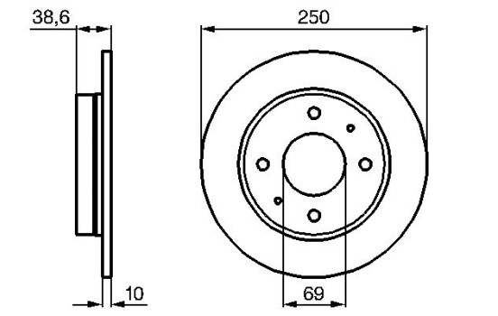 Disco de freno trasero BD1102 Bosch, Imagen 5