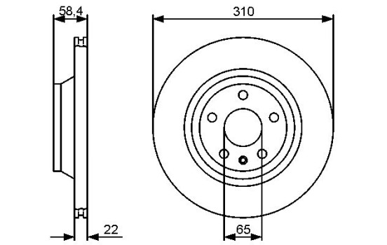 Disco de freno trasero BD1289 Bosch, Imagen 5