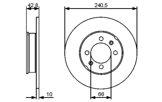 Disco de freno trasero BD1332 Bosch, Imagen 5