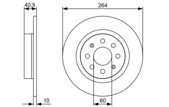 Disco de freno trasero BD1371 Bosch, Imagen 5