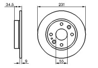 Disco de freno trasero BD194 Bosch