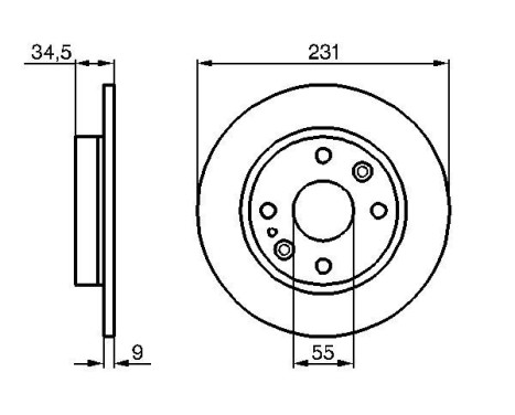 Disco de freno trasero BD194 Bosch