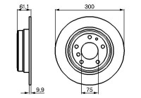 Disco de freno trasero BD264 Bosch