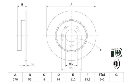 Disco de freno trasero BD267 Bosch, Imagen 5