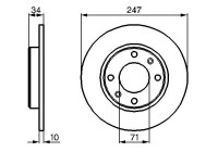 Disco de freno trasero BD299 Bosch