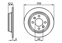 Disco de freno trasero BD312 Bosch