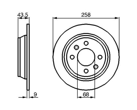 Disco de freno trasero BD312 Bosch