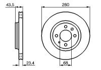 Disco de freno trasero BD313 Bosch