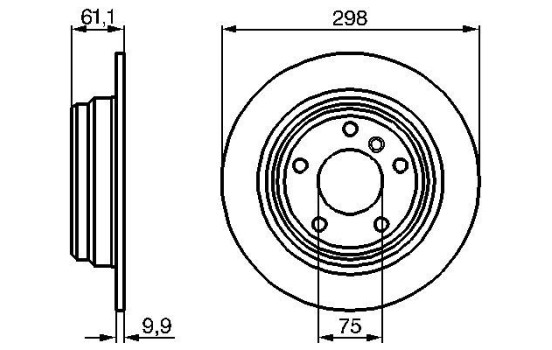 Disco de freno trasero BD356 Bosch, Imagen 5