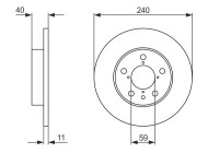 Disco de freno trasero BD375 Bosch