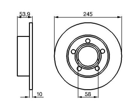 Disco de freno trasero BD392 Bosch