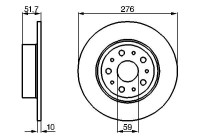 Disco de freno trasero BD394 Bosch