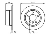 Disco de freno trasero BD559 Bosch