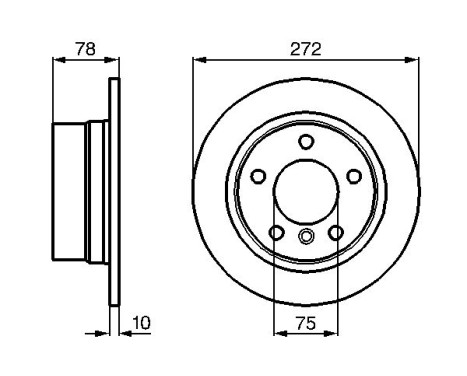 Disco de freno trasero BD559 Bosch