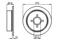 Disco de freno trasero BD588 Bosch