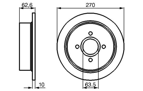 Disco de freno trasero BD588 Bosch