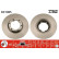 Disco de freno trasero DF1005 TRW