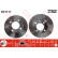 Disco de freno trasero DF1117 TRW