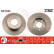 Disco de freno trasero DF1542 TRW