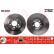 Disco de freno trasero DF4391 TRW