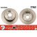 Disco de freno trasero DF4500 TRW, Miniatura 2