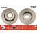 Disco de freno trasero DF4545 TRW, Miniatura 2