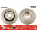 Disco de freno trasero DF4560 TRW, Miniatura 2
