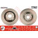 Disco de freno trasero DF4754 TRW