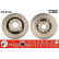 Disco de freno trasero DF4754 TRW, Miniatura 2