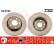 Disco de freno trasero DF4784 TRW