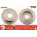 Disco de freno trasero DF4963 TRW