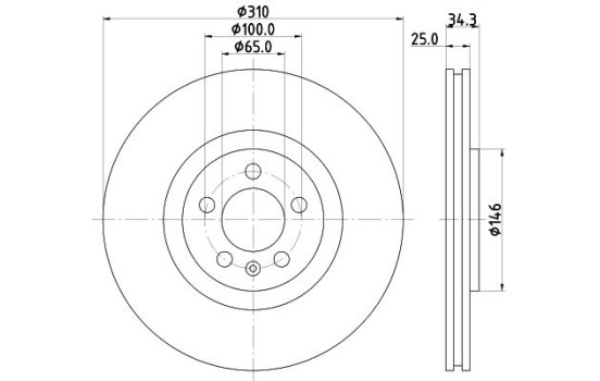 Discos de freno 8DD 355 122-811 Hella