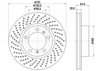 Discos de freno 8DD 355 125-051 Hella