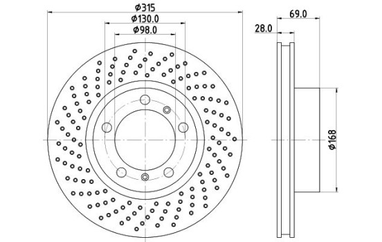 Discos de freno 8DD 355 125-051 Hella