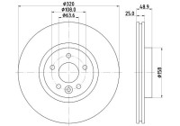 Discos de freno 8DD 355 125-151 Hella